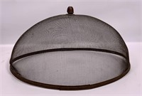 Vintage food cover - wire screen, tin bottom edge,
