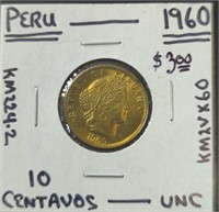Uncirculated 1960 Peruvian coin