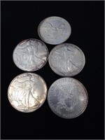 5 -  1 ounce silver waking liberty