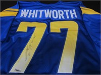ANDREW WHITWORTH SIGNED RAMS JERSEY COA