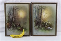 Pair Andres Orpinas Misty Landscape Framed Prints