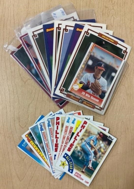 (20+) ASST BASEBALL CARDS INCL RYAN AND CARLTON