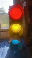 Vintage traffic light, 41 x 13 inches