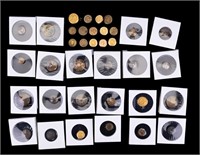 36 Antique Metal Buttons