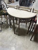 MARBLE TOP CREDENZA TABLE