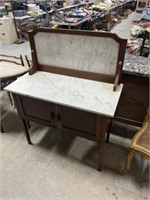 MARBLE TOP CABINET