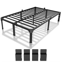 Superay 14 Inch Metal Bed Frame Queen Size with Ma