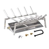 Skyflame 18-inch Fireplace Log Grate with Dual Bur