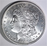 1883-S MORGAN DOLLAR, CH BU scratch on obverse