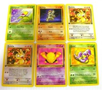 6 First Edition Pokemon Cards