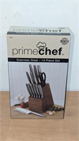 New  Prime Chef 14pc Stainless Steel Knife Set