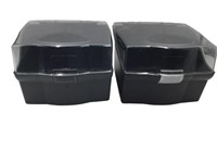 Plano Black Plastic Container with Clear Lid (2)