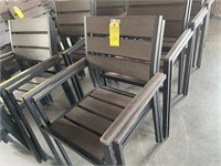 OUTDOOR BROWN STACK CHAIRS