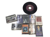 Assorted Vintage 45 Records & Cassette Tapes