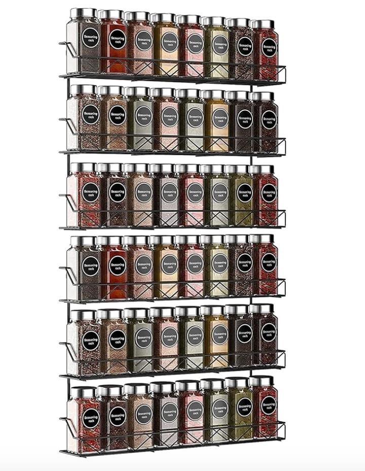 Wall Mount Spice Rack Organizer 2 Pack, 3-Tier