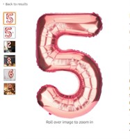 Rose Gold Number Balloon 5 Inflatable Large Foil