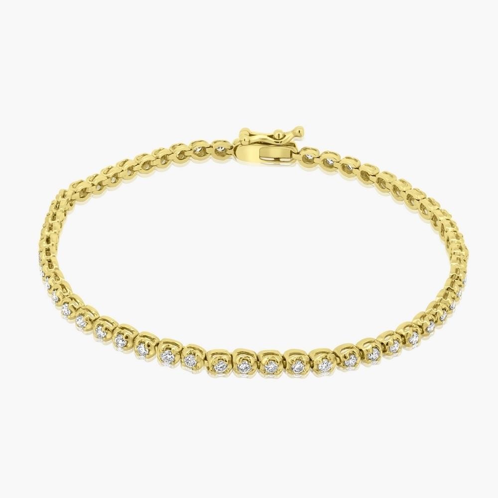 14K YELLOW GOLD 1.00CT DIAMOND BRACELET