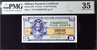 US 5c MPC Series 521 PMG 35,Fancy SN!.MP5BC