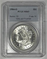 1904-O Morgan Silver $1 PCGS MS63