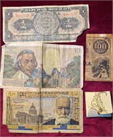 Paper Currency from France & Mexico
