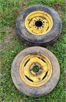 2pcs- old JD implement wheels