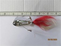 Fishing Lure Pflueger Zam Red & White Buck Tail