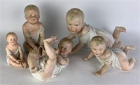 Heubach Porcelain Piano Baby Figurines