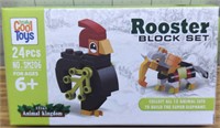 Lego style building block set rooster