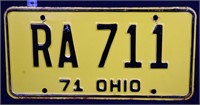 1971 Ohio license plate