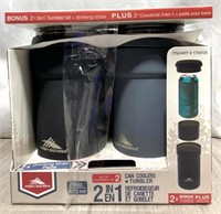 High Sierra Set Of 2 2 In 1 Can Coolers + Tumbler