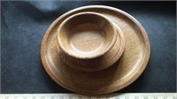 Four Pieces Solid American Oak Serveware