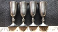 (4) International Pewter Cordials