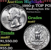 ***Auction Highlight*** 1990-p Washington Quarter