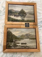 2 Original Signed Paintings, Dated 1947