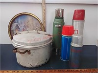 Waterless Cooker & vtg. Thermos