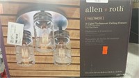 Allen & Roth Vallymede 3-light flush mount