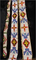 (3) Pieces Vintage Native Beaded Straps