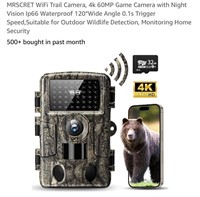 MRSCRET WiFi Trail Camera, 4k 60MP