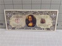 Leonardo Davinci novelty Banknote
