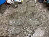 Crystal dishes and glasses pitchers