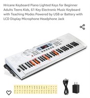 Keyboard Piano w/ Lighted Keys for Beginner &