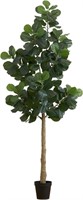 Nearly Natural 9ft. Artificial Leaf Fig Tree