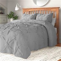 King Sz Silver Ulloa Comforter Set