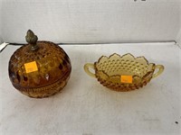 2 cnt Amber Glassware