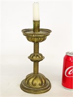 Early Brass Continental Candlestick