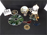 Window Stainglass Items, Lighted Church, Others