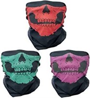 New 3 Pieces Seamless Skull Face Tube Mask