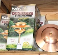 (4) SOLAR LIGHTS: CATERBURY SOLID COPPER