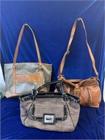 Lot of 3 Purses Merona Phillippe Leather