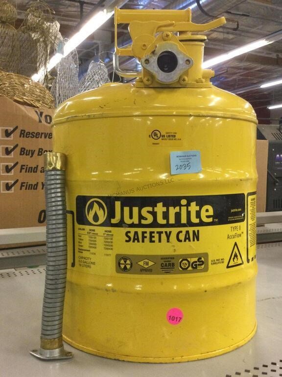 Metal Justrite Safety Can. 18x12in.